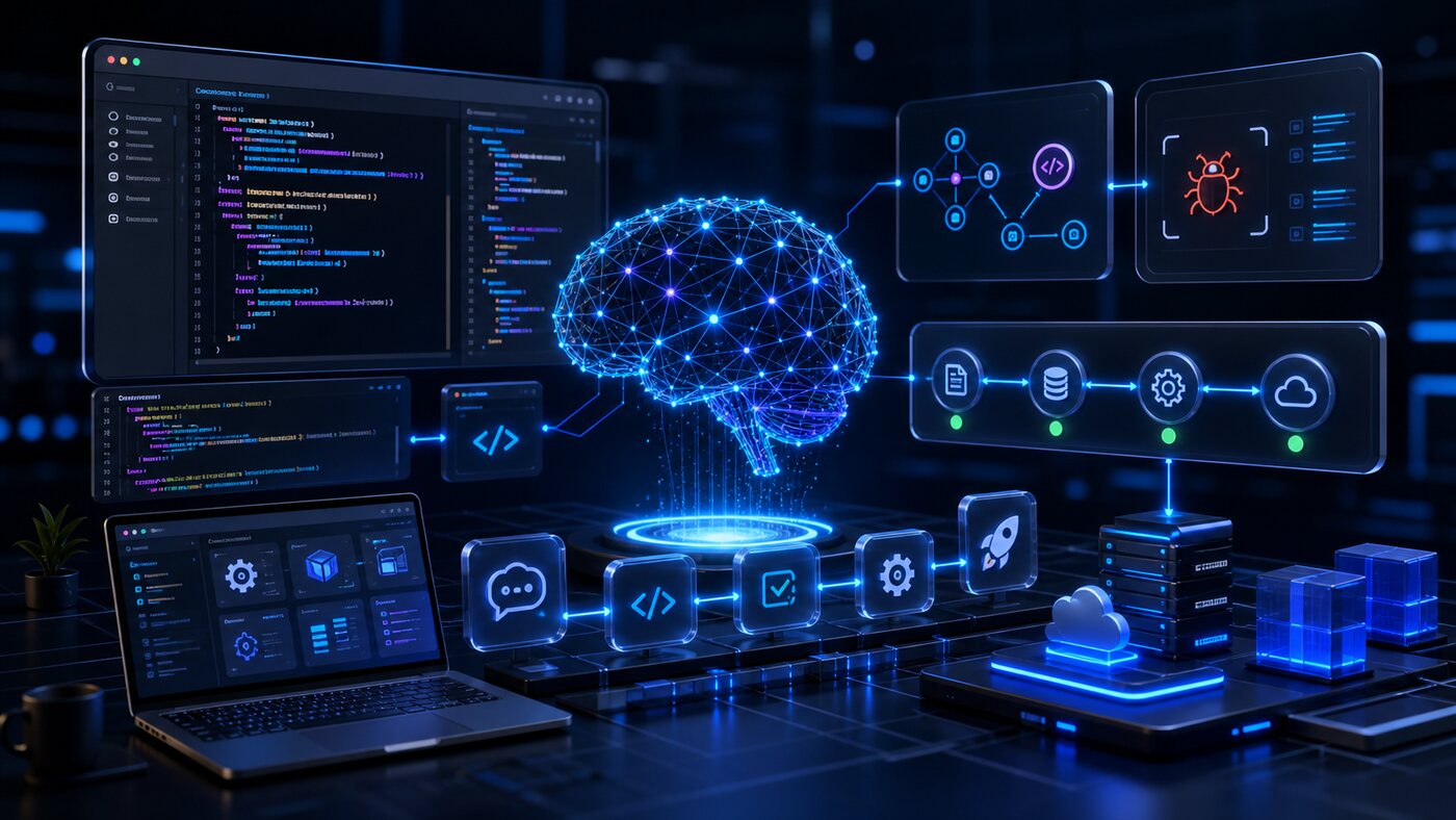 AI-assisted development workflow visual
